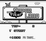 Super Pika Land Title Screen